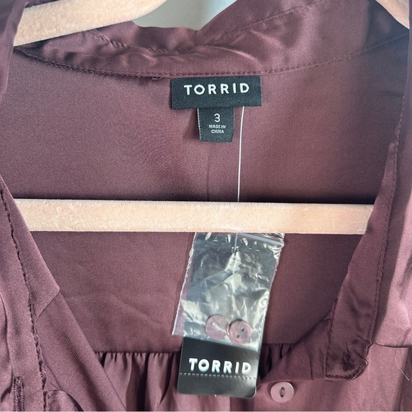 NWT Torrid Purple Blouse sz 3X - Picture 5 of 6